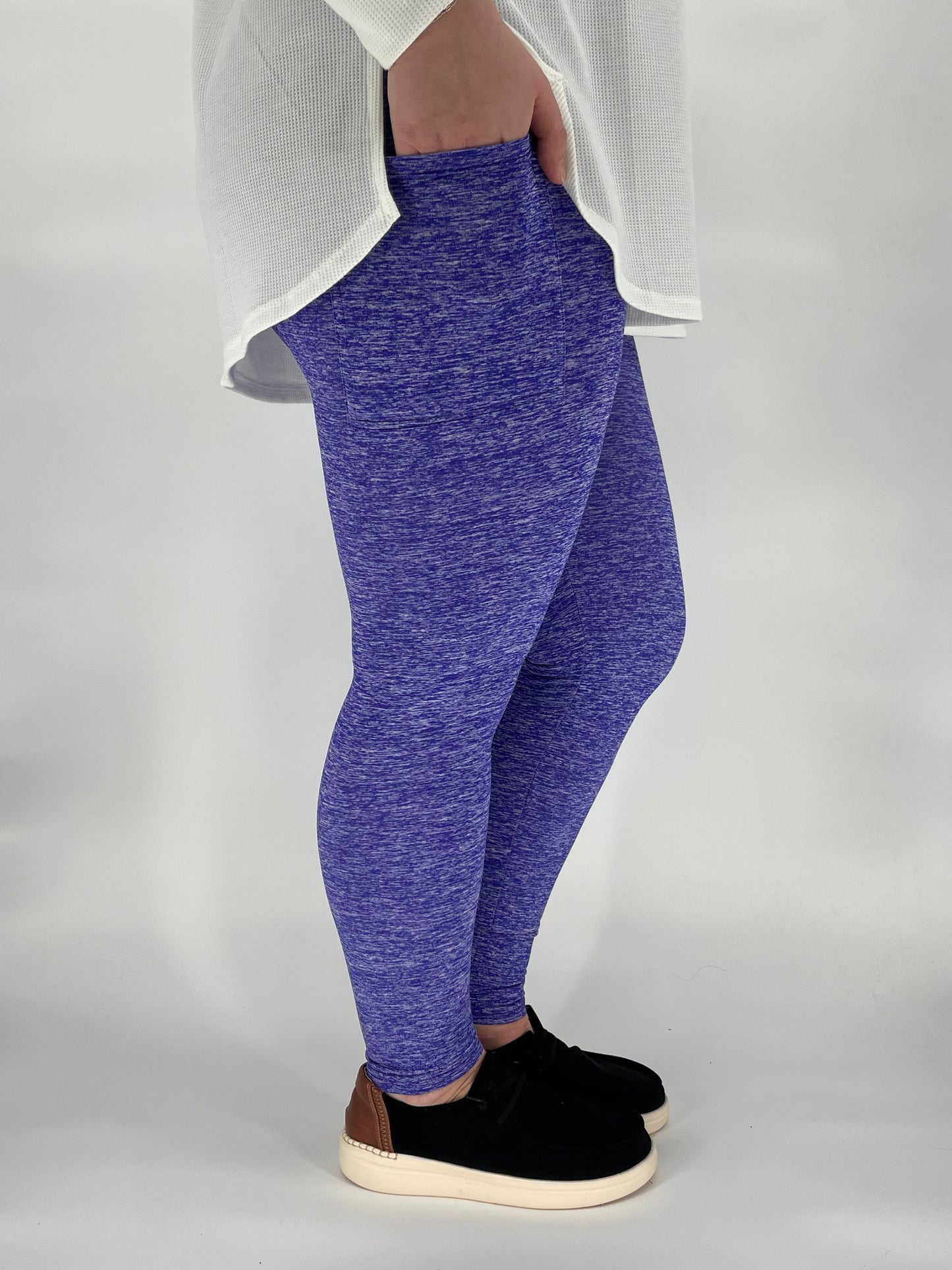 Purple Fleece Leggings w/ Pockets