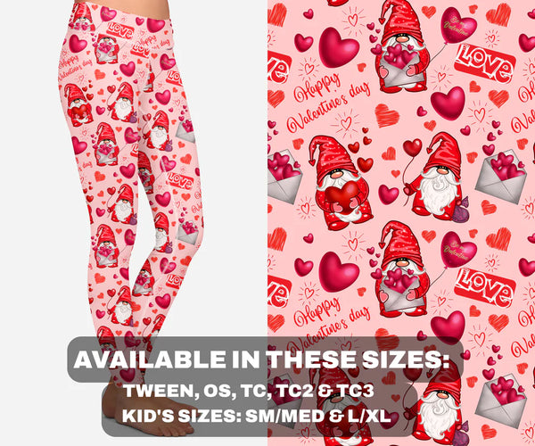 Love Gnomes Leggings WITH Pockets PreOrder ( ETA 1 week )