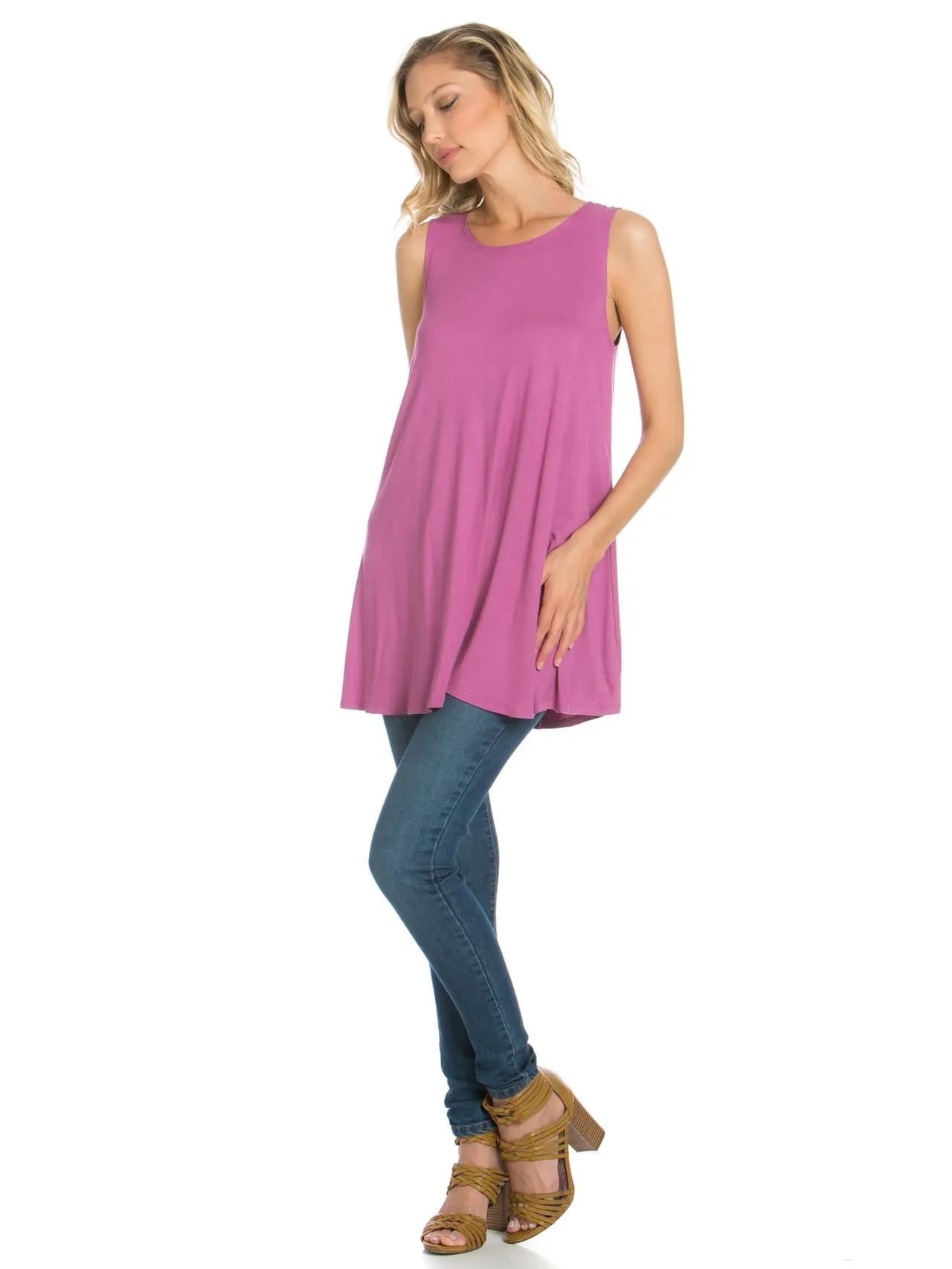 **FINAL SALE** Everyday Sleeveless Tunic/Antique Mauve