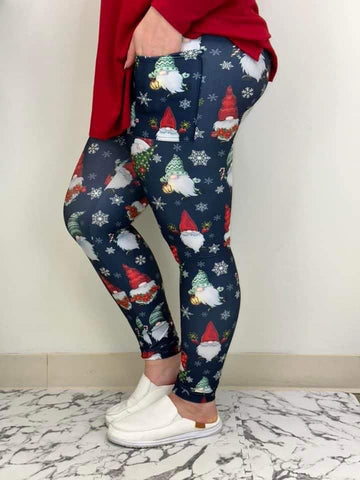 Holiday Gnomes Pocket Leggings