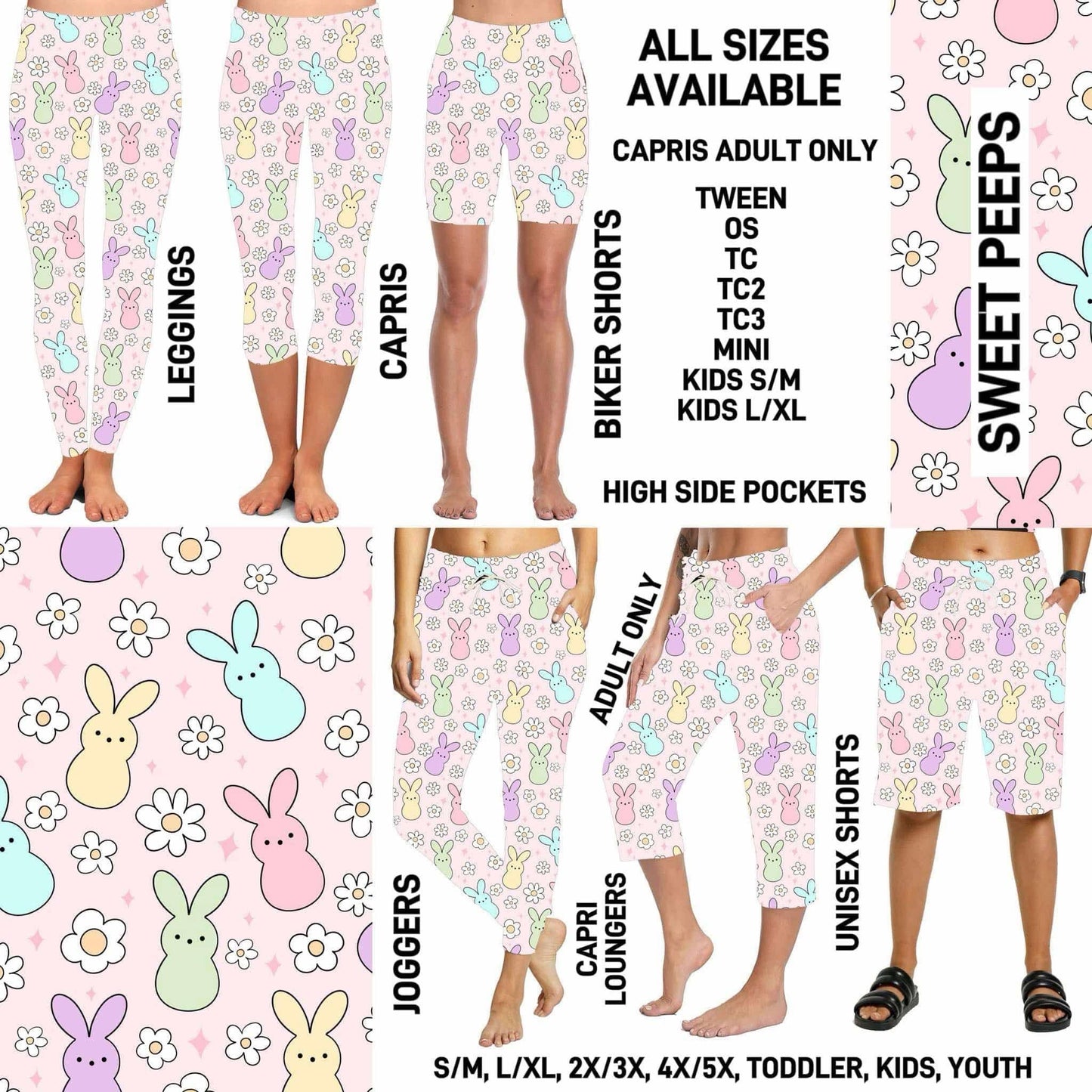 Sweet Peeps Full Length Leggings PREORDER ( ETA early April)