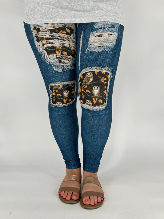 Denim Night Owl Leggings w/ Back Pockets