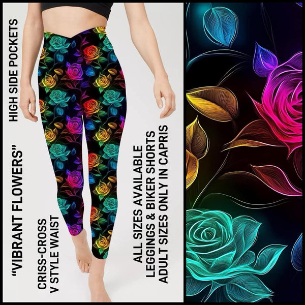 V- Waist Collection: CAPRI Length Leggings WITH Side Pockets PREORDER ( ETA mid November )