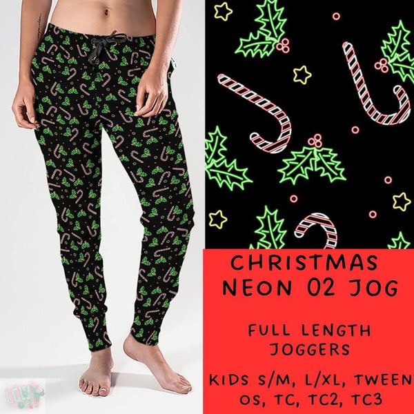 Neon Christmas Collection Part 2: FULL Length Joggers WITH Pockets  PREORDER ( ETA mid December ) (Copy)