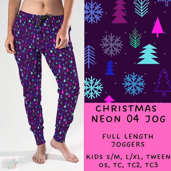 Neon Christmas Collection Part 2: FULL Length Joggers WITH Pockets  PREORDER ( ETA mid December ) (Copy)