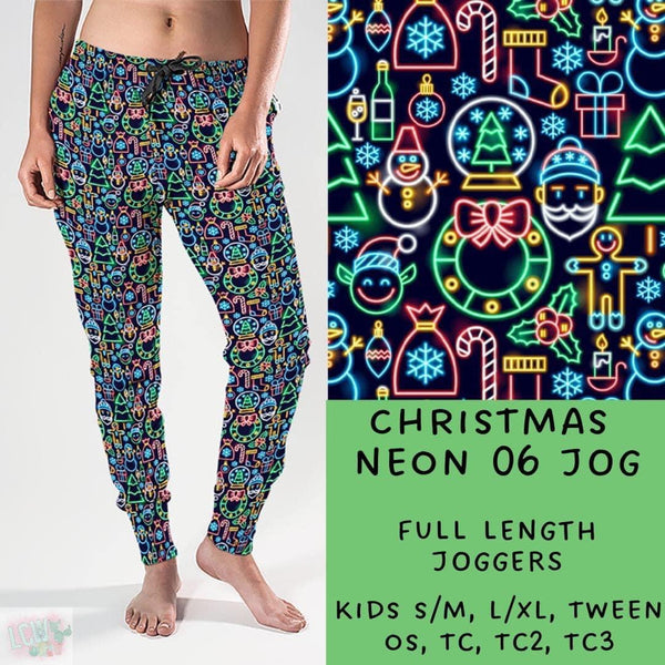 Neon Christmas Collection Part 2: FULL Length Joggers WITH Pockets  PREORDER ( ETA mid December ) (Copy)