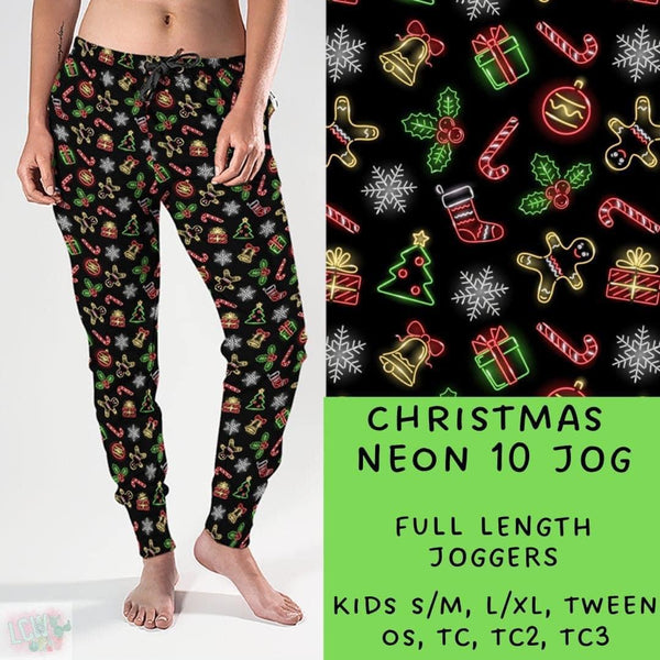 Neon Christmas Collection Part 1: FULL Length Joggers WITH Pockets  PREORDER ( ETA mid December )