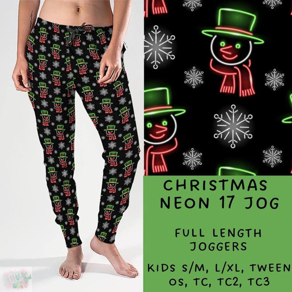 Neon Christmas Collection Part 1: FULL Length Joggers WITH Pockets  PREORDER ( ETA mid December )