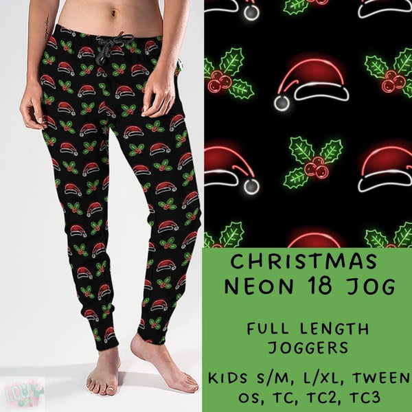 Neon Christmas Collection Part 2: FULL Length Joggers WITH Pockets  PREORDER ( ETA mid December ) (Copy)