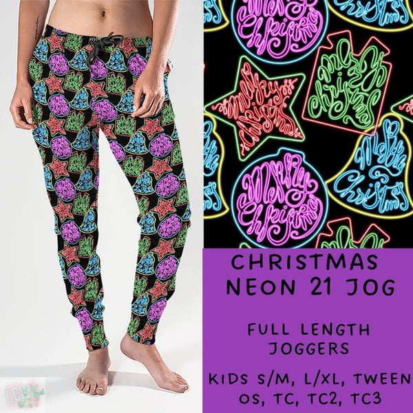 Neon Christmas Collection Part 1: FULL Length Joggers WITH Pockets  PREORDER ( ETA mid December )