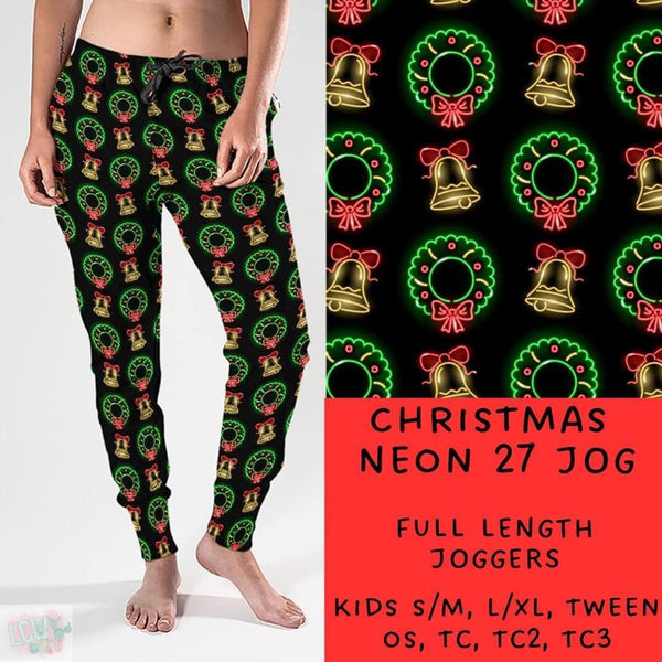 Neon Christmas Collection Part 1: FULL Length Joggers WITH Pockets  PREORDER ( ETA mid December )