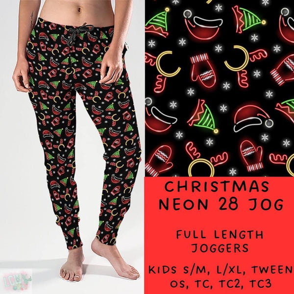 Neon Christmas Collection Part 2: FULL Length Joggers WITH Pockets  PREORDER ( ETA mid December ) (Copy)