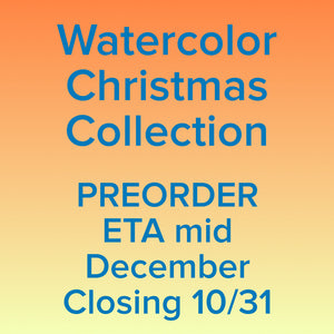 Watercolor Christmas Collection Part 2: Full Length Leggings WITHOUT Pockets  PREORDER ( ETA mid December