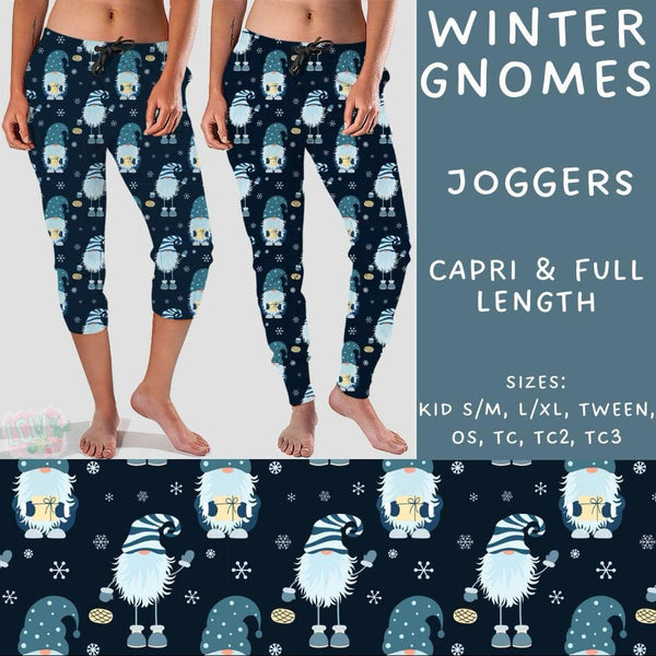 Winter Blues Collection Part 1: CAPRI  Length Joggers WITH Pockets  PREORDER ( ETA mid January)