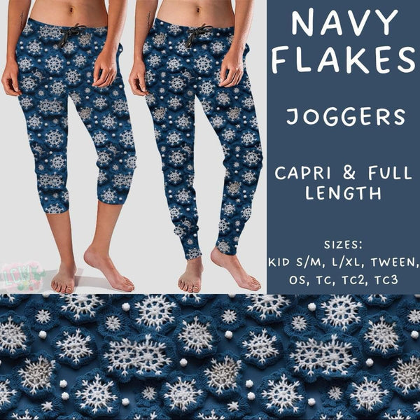 Winter Blues Collection Part 1: CAPRI  Length Joggers WITH Pockets  PREORDER ( ETA mid January)