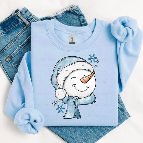 Blue Snowman Crewneck Sweatshirt PREORDER ( ETA 4 weeks )