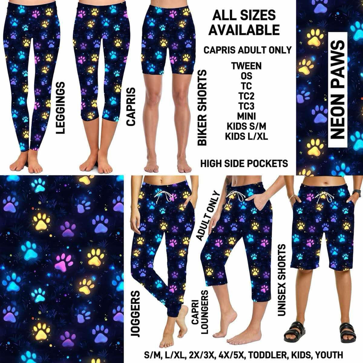 Mixed Collection: Capri Length Leggings  PREORDER ( ETA mid / late April )