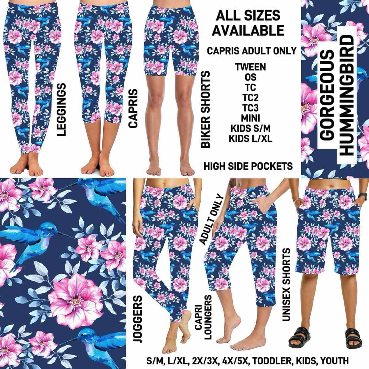 Mixed Collection: Capri Length Leggings  PREORDER ( ETA mid / late April )