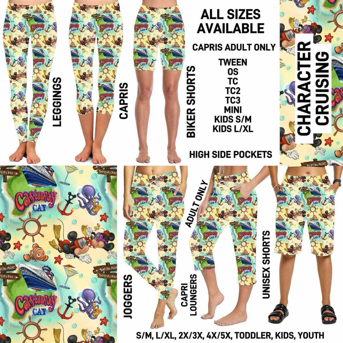 Mixed Collection: Capri Length Leggings  PREORDER ( ETA mid / late April )