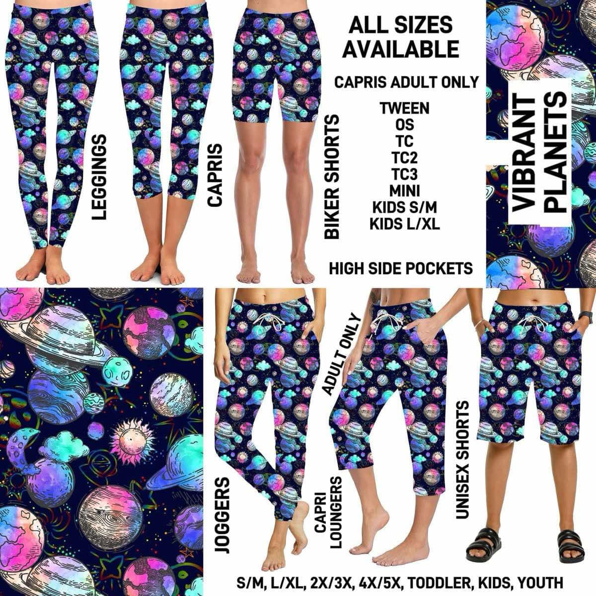 Mixed Collection: Capri Length Leggings  PREORDER ( ETA mid / late April )