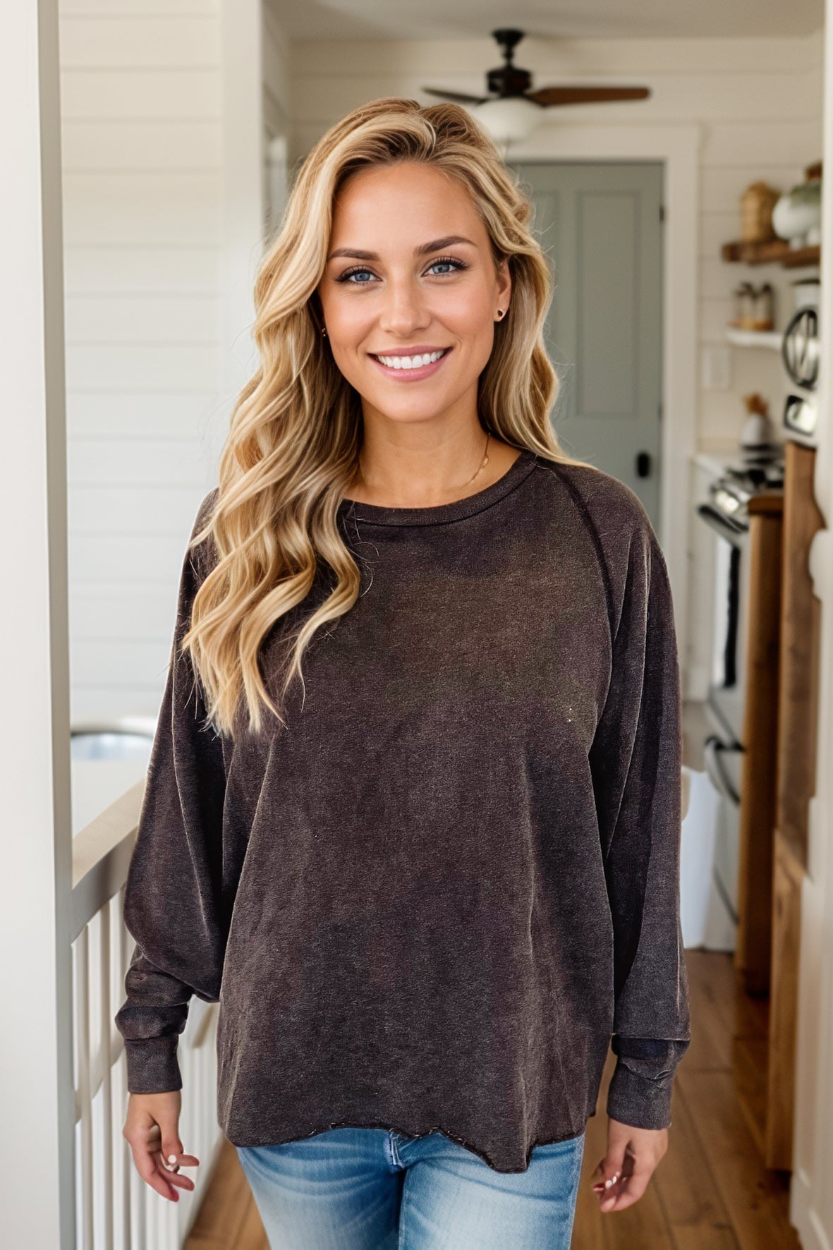 Josephine Mineral Wash Pullover