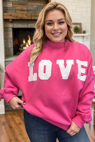 Love Chilly Weather - Hot Pink Sweatshirt