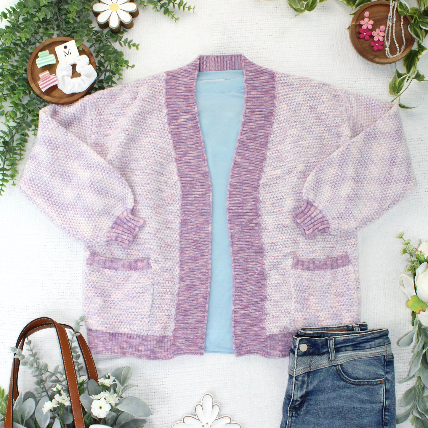 IN STOCK Kinsley Cardigan - Purple Mix FINAL SALE