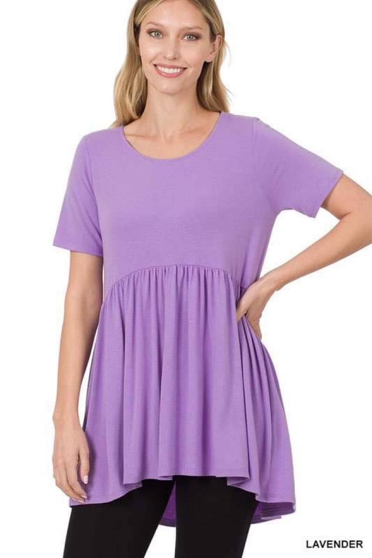 **FINAL SALE** Bella Ruffle Top/ Lavender