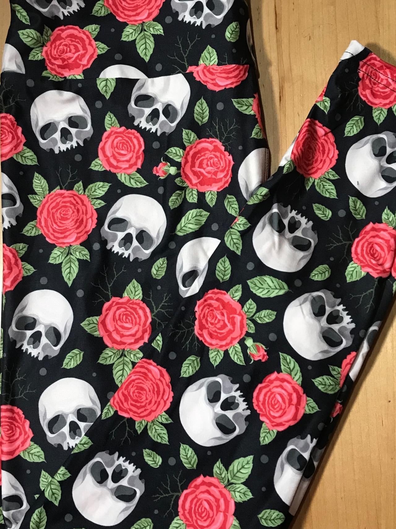 Roses & Skull Leggings