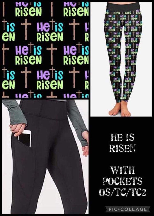 He is Risen Sports Style Pocket Leggings